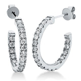 Ohrstecker 18 kt WG, 38 Brill. 1,29 ct, TW-si