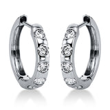 Creolen 18 kt WG, 10 Brill. 0,71 ct, TW-si
