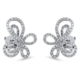 Ohrstecker 18 kt WG, 142 Brill. 0,49 ct, W-si