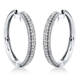 Creolen 18 kt WG, 174 Brill. 0,98 ct, TW-si
