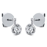Ohrstecker 18 kt WG, 22 Brill. 0,50 ct, TW-si