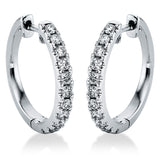 Creolen 18 kt WG, 22 Brill. 1,01 ct, TW-si
