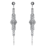 Ohrschmuck 18 kt WG, 120 Nav. 15,53 ct, TW-vsi/si, 2 Tropfen 1,03 ct, TW-vsi/si