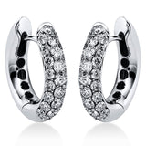 Creolen 18 kt WG, 55 Brill. 1,10 ct, TW-vsi