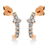 Ohrstecker 18 kt RG, 16 Brill. 0,48 ct, W-si