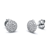 Ohrstecker 14 kt WG, 70 Brill. 0,44 ct, TW-si