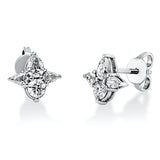 Ohrstecker 18 kt WG, 8 Fant-Schl. 0,72 ct, TW-vsi/si