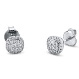 Ohrstecker 18 kt WG, 50 Brill. 0,24 ct, TW-si