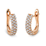 Creolen 18 kt RG, 52 Brill. 0,59 ct, TW-si