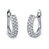 Creolen 18 kt WG, 52 Brill. 0,59 ct, TW-si