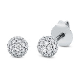 Ohrstecker 18 kt WG, 56 Brill. 0,30 ct, TW-si