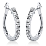 Creolen 18 kt WG, 22 Brill. 1,01 ct, TW-si