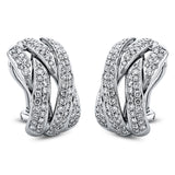 Creolen 18 kt WG, 168 Brill. 1,38 ct, TW-vsi