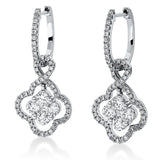 Ohrschmuck 18 kt WG, 8 Brill. 0,97 ct, TW-si, 2 Princ. 0,11 ct, TW-si, 108 Brill. 0,54 ct, TW-si