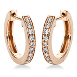 Creolen 18 kt RG, 18 Brill. 0,19 ct, TW-si