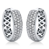 Creolen 18 kt WG, 80 Brill. 0,66 ct, TW-si