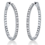 Creolen 18 kt WG, 66 Brill. 2,98 ct, TW-si