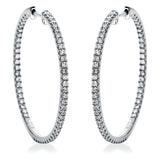 Creolen 18 kt WG, 112 Brill. 0,95 ct, TW-si