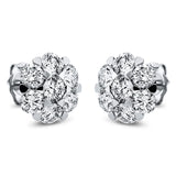 Ohrstecker 18 kt WG, 14 Brill. 2,24 ct, TW-si