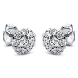 Ohrstecker 18 kt WG, 18 Brill. 0,87 ct, TW-si