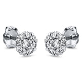Ohrstecker 18 kt WG, 18 Brill. 0,58 ct, TW-si