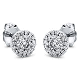 Ohrstecker 14 kt WG, 50 Brill. 0,47 ct, TW-si