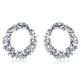 Creolen 18 kt WG, 44 Brill. 0,84 ct, TW-si, 48 Trap. 1,28 ct, TW-si