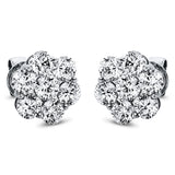 Ohrstecker 14 kt WG, 14 Brill. 2,30 ct, TW-si