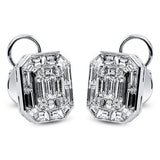 Ohrstecker 18 kt WG, 34 Bag. 3,28 ct, TW-vsi/si, 8 Brill. 0,08 ct, TW-vsi