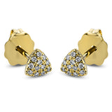 Ohrstecker 14 kt GG, 24 Brill. 0,09 ct, TW-si