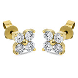 Ohrstecker 18 kt GG, 8 Brill. 0,75 ct, TW-si