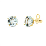 Ohrstecker 18 kt GG, Sicherheitsverschluss, 2 Amethyste 3,30 ct grün