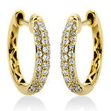 Creolen 18 kt GG, 72 Brill. 0,21 ct, TW-si
