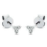 Ohrstecker 18 kt WG, 6 Brill. 0,10 ct, TW-si