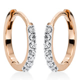 Creolen 18 kt RG+WG, 14 Brill. 0,15 ct, TW-si