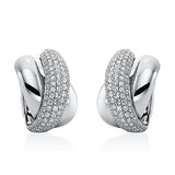 Creolen 18 kt WG, 242 Brill. 3,50 ct, TW-vsi