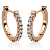 Creolen 18 kt RG, 20 Brill. 0,32 ct, TW-si