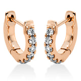 Creolen 18 kt RG, 12 Brill. 0,21 ct, TW-si