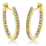 Creolen 18 kt GG, 50 Brill. 0,26 ct, TW-si