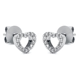 Ohrstecker 18 kt WG, 28 Brill. 0,13 ct, TW-vsi