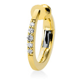 Ohrschmuck 18 kt GG, Ohrmanshette, 5 Brill. 0,04 ct, TW-si