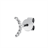 Ohrstecker 18 kt WG, Einzelstück, 6 Brill. 0,05 ct, TW-pi