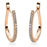 Creolen 18 kt RG, 30 Brill. 0,14 ct, TW-si