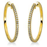 Creolen 18 kt GG, 58 Brill. 0,38 ct, TW-si