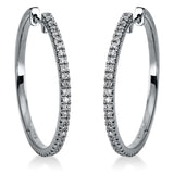 Creolen 18 kt WG, 58 Brill. 0,40 ct, TW-si