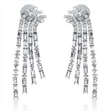 Ohrschmuck 18 kt WG, 56 Bag. 3,54 ct, TW-vsi, 74 Brill. 0,99 ct, TW-vsi