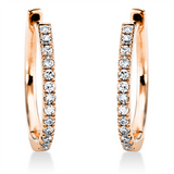 Creolen 18 kt RG, 28 Dia. 0,10 ct, TW-si