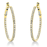 Creolen 18 kt GG, 86 Dia. 0,30 ct, TW-si