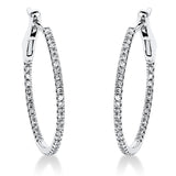 Creolen 18 kt WG, 86 Dia. 0,30 ct, TW-si