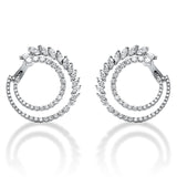 Ohrschmuck 18 kt WG, 4 Brill. 0,42 ct, TW-si, 24 Nav. 3,28 ct, TW-si, 92 Brill. 2,99 ct, TW